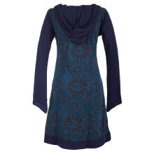 Vishes Kapuzenkleid aus Baumwolle mit Kangurutasche und...