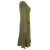 Vishes Langes Asymmetrisches Damen Lagenkleid aus Baumwolle olive 44