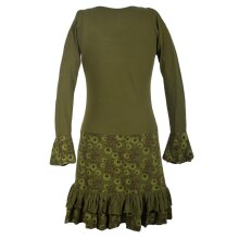 Vishes Langarm Herbst Damen Blümchenkleid aus...