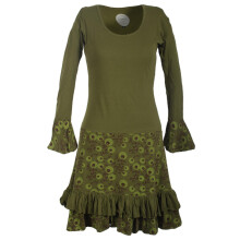 Vishes Langarm Herbst Damen Blümchenkleid aus...