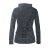 Vishes Bedruckte Damen Patchwork Jacke aus Baumwolle mit Zipfelkapuze schwarz 36-38