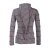 Vishes Bedruckte Damen Patchwork Jacke aus Baumwolle mit Zipfelkapuze grau 44-46