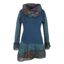 Vishes Damen Langarm Mandala Rüschenkleid mit...