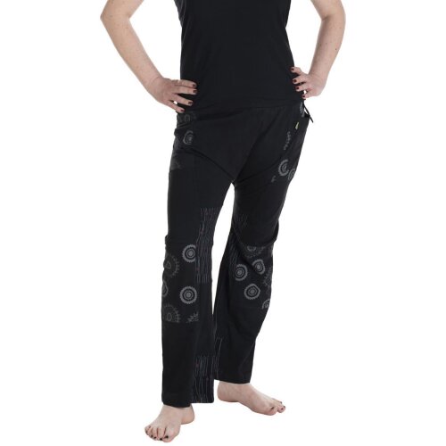 Vishes Haremshose Jersey Baumwolle schwarz 44