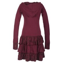 Vishes Langarm Hoodie Kapuzenkleid aus Baumwolle mit...