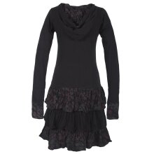 Vishes Langarm Hoodie Kapuzenkleid aus Baumwolle mit...
