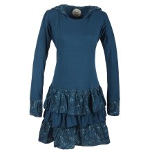 Vishes Langarm Hoodie Kapuzenkleid aus Baumwolle mit...