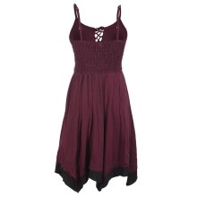 Vishes Zweifarbiges Patchwork Trägerkleid aus...