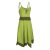 Vishes Zweifarbiges Patchwork Trägerkleid aus Bio-Baumwolle mit Zipfeln hellgrün 36
