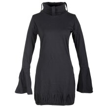 Vishes Langarm Damen Tunika Biobaumwolle schwarz 40-42