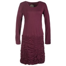 Vishes Langarm Damen Eco Kleid Gerafft Einfarbig...