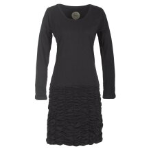 Vishes Langarm Damen Eco Kleid Gerafft Einfarbig...