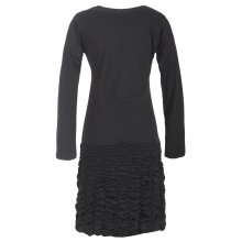 Vishes Langarm Damen Eco Kleid Gerafft Einfarbig...