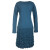 Vishes Langarm Damen Eco Kleid Gerafft Einfarbig zertifizierte Biobaumwolle türkis 48