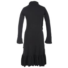 Vishes Asymmetrisches Volant Langarmkleid aus...