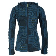 Vishes Kurze Leichte Damen Patchworkjacke aus Baumwolle...