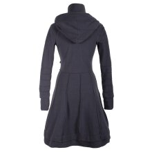Vishes Langer Damen Fleecemantel mit Kapuze und...