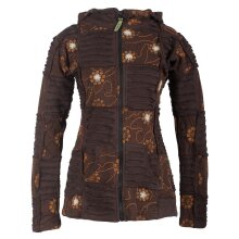 Vishes - Bestickte Damen Blumen Patchworkjacke Hoodie aus...