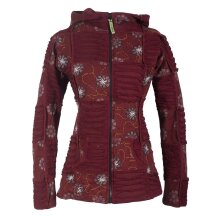 Vishes - Bestickte Damen Blumen Patchworkjacke Hoodie aus...