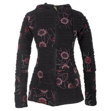 Vishes - Bestickte Damen Blumen Patchworkjacke Hoodie aus...