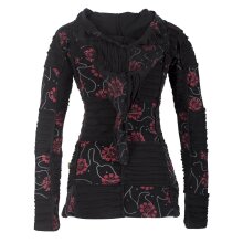 Vishes - Bestickte Damen Blumen Patchworkjacke Hoodie aus...