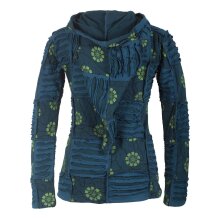 Vishes - Bestickte Damen Blumen Patchworkjacke Hoodie aus...