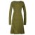 Vishes Langarm Damen Winter Stillkleid Knielang aus Biobaumwolle zum Schnüren olive 34
