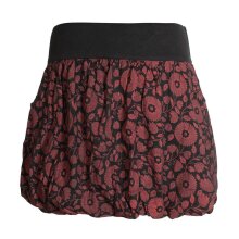 Vishes Damen Ballon-Rock mit Blumen und Taschen schwarz 46