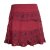 Vishes Damen Patchwork Rüschen-Rock mit Breitem Dehnbarem Bund und Taschen dunkelrot 42-44