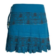 Vishes Damen Patchwork Rüschen-Rock mit Breitem...