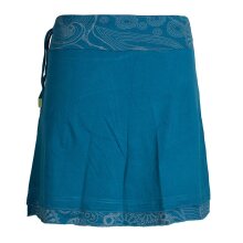 Vishes Kurzer Lagen-Look Baumwoll-Rock Bedruckter Breiter...