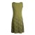 Vishes Damen Baumwoll-Kleid mit Blumen-Muster, Wasserfall-Kragen und Taschen olive 34