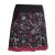 Vishes Damen Lagen-look Blumen-Rock mit farbig abgesetztem Saum schwarz 40