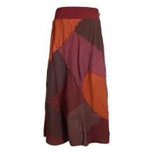 Vishes Langer Weiter Damen Patchwork-Rock - Handgewebte...