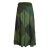 Vishes Langer Weiter Damen Patchwork-Rock - Handgewebte Baumwolle - Leinen-Optik olive 44