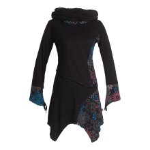 Vishes Asymmetrische Bedruckte Langarm Damen Blumen...