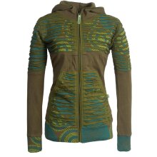 Vishes Damen Hoodie Kapuzenjacke Baumwolle Gestreift...