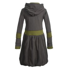 Vishes Langarm Damen Eco Fleecekleid Winterkleid...