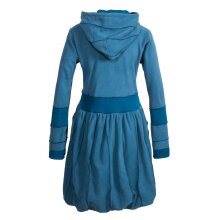 Vishes Langarm Damen Eco Fleecekleid Winterkleid...