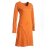Vishes Langarm Damen Jerseykleid Strickkleid Sweatshirtkleid aus Baumwolle Cutwork orange 46