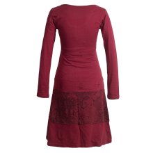 Vishes Damen Lagenlook Langarm Baumwollkleid mit...