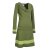 Vishes Langarm Damen Tunika Kleid Jerseykleid Bedruckt mit Wasserfallkragen olive 44