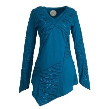 Vishes Langarm Damen Baumwoll Cutwork-Kleid Hoodie...