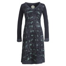 Vishes - Langarm Damen Tie-Dye Batik-Kleid Winter-Kleid...