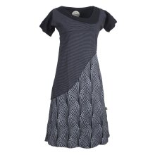 Vishes Damen Kurzarm Lagenlook Kleid Hippie Streifen...