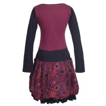 Vishes Langarm Damen Tulpen-Kleid Ballon-kleid...