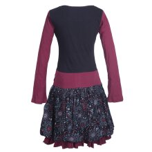 Vishes Langarm Damen Tulpen-Kleid Ballon-kleid...