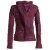 Vishes Jacke bedruckt Hippie Jacke Elfenjacke abnehmbare Zipfelkapuze dunkelrot 40