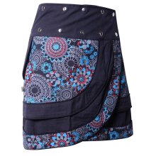 Vishes Damen Wickelrock Druckknöpfe Mandala...