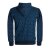Vishes - Herren Baumwoll-Hoodie Sweater mit Kanguru-Tasche und Om-Druck dunkelblau 52-54